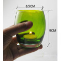 Haonai 2016 hot sale colored glass candle holder